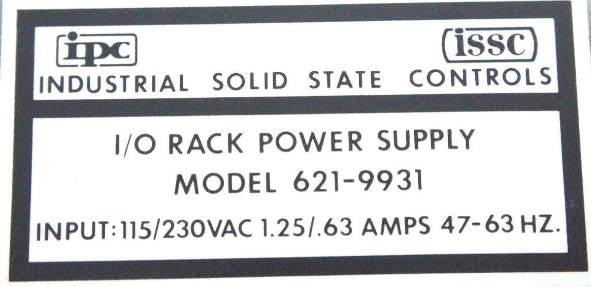 NIB IPC ISSC 621-9931 I/O RACK POWER SUPPLY 115/230VAC, 6219931