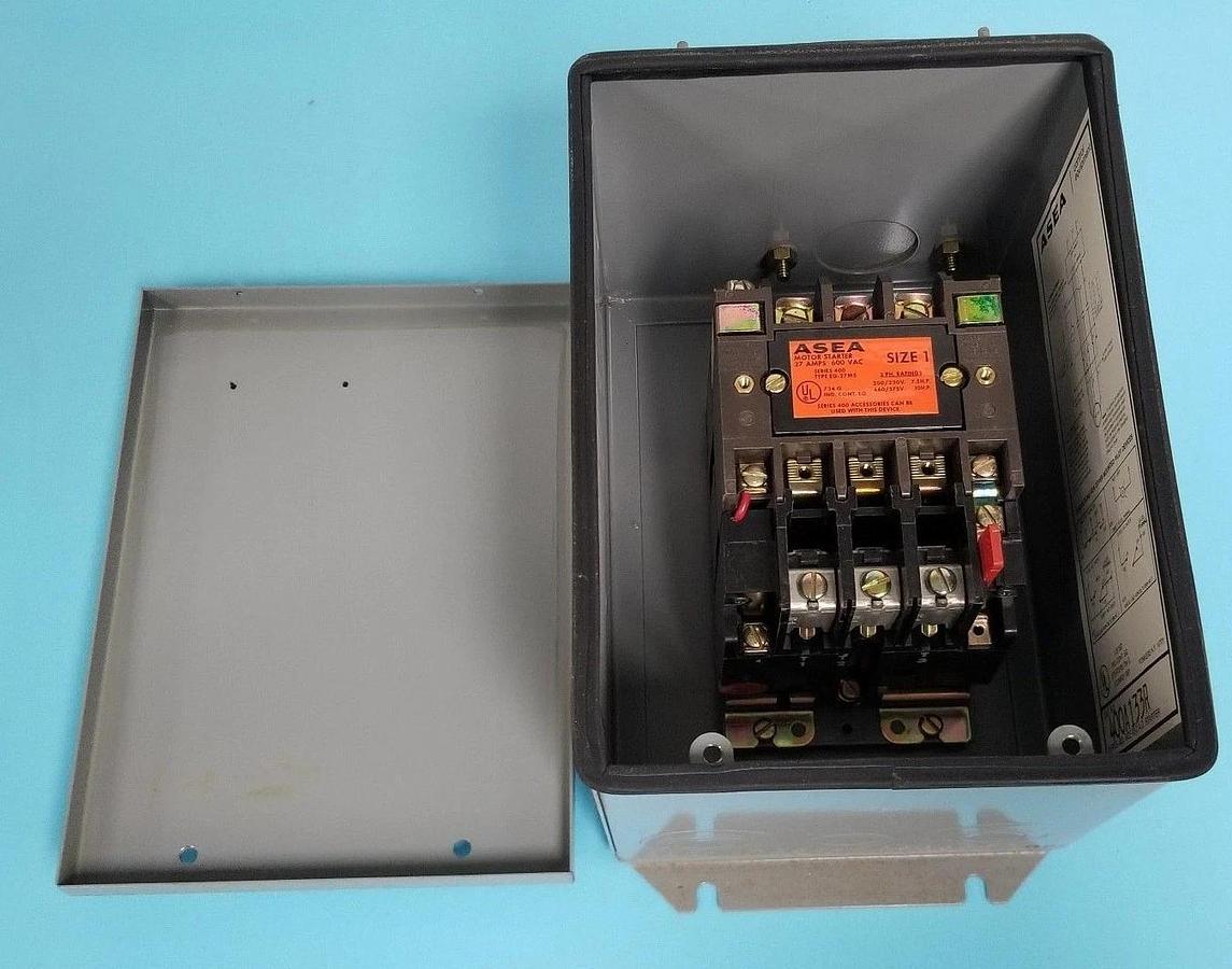 NEW ASEA BROWN BOVERI 400A133R STARTER 27A, 600VAC, SIZE 1, NEMA 3R, 120V, 60HZ