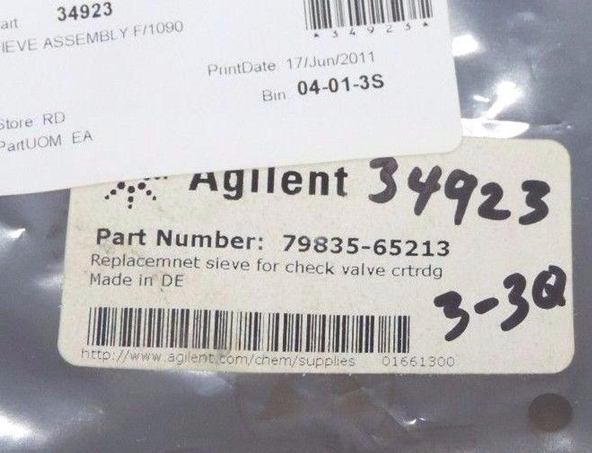 NEW AGILENT TECHNOLOGIES 79835-65213 SIEVE ASSEMBLY 7983565213