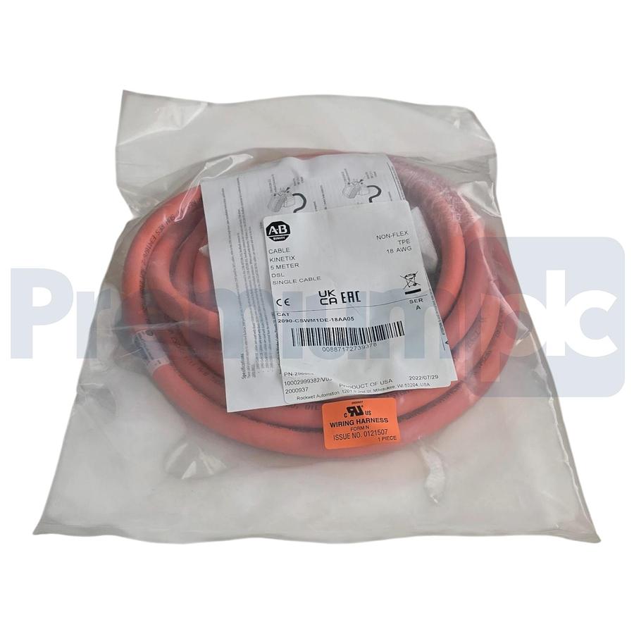 Used Sealed Pre-Owed Allen Bradley 2090-CSWM1DE-18AA05 /A Kinetix DSL Cable Single 5m