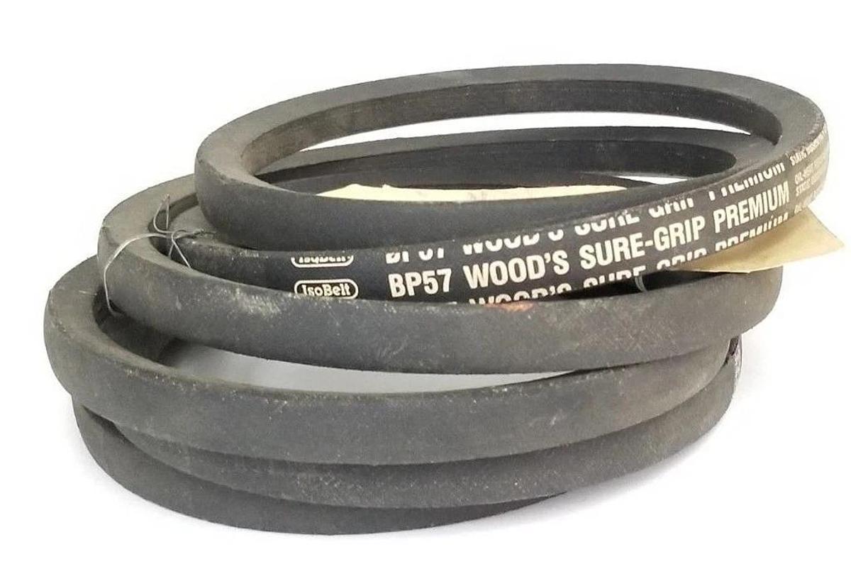 LOT OF 2 NEW BP57 TB WOOD'S BELTS SURE GRIP PREMIUM 9/16INCH WIDE 60INCH OC