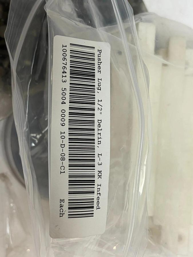 Deluux 1/2" Delrin Pusher Lugs L-3 KK Infeed Flight Bars Lot of 19 with 10-32 In