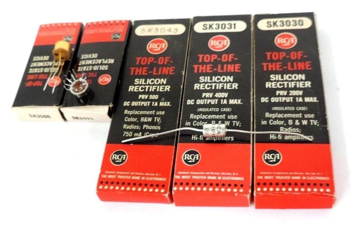 LOT OF 5 NEW RCA RECTIFIERS SK3030, SK3031, SK3043, SK3506, SK3023