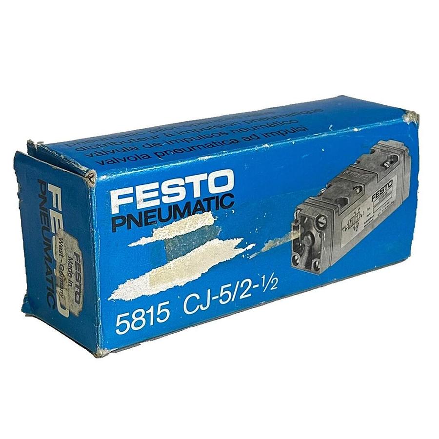 Used NEW FESTO CJ-5/2-1/2 / CJ5212 PNEUMATIC VALVE 5815 5/2 DOUBLE SOLENOID