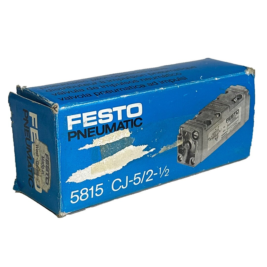 Used NEW FESTO CJ-5/2-1/2 / CJ5212 PNEUMATIC VALVE 5815 5/2 DOUBLE SOLENOID