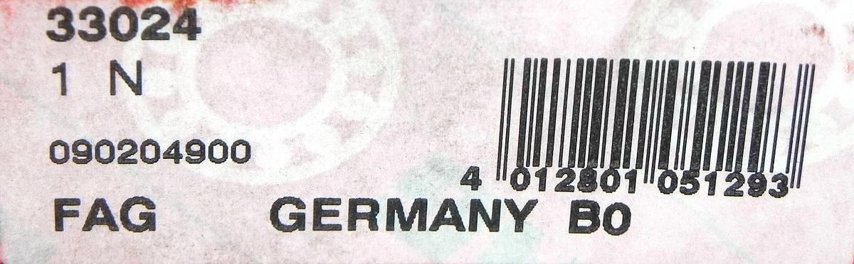 Used NIB FAG 33024 TAPERED ROLLER BEARING