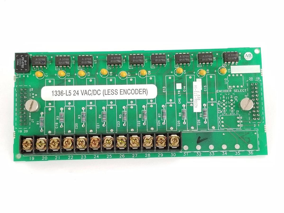 Used ALLEN BRADLEY 1336-L5 CONTROL INTERFACE 1336L5, 24VAC, 42336-173-54 REV. F