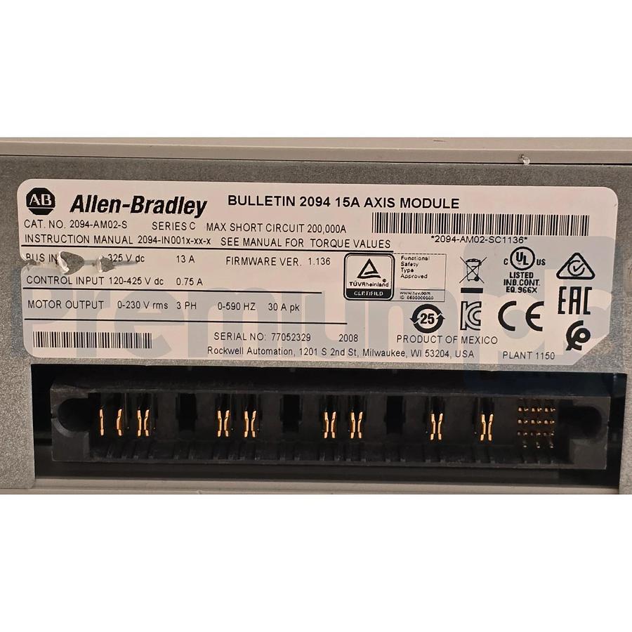 Refurbished Allen Bradley 2094-AM02-S /C Kinetix 6000 Axis Module 200/230V 15A 2094AM02S REP