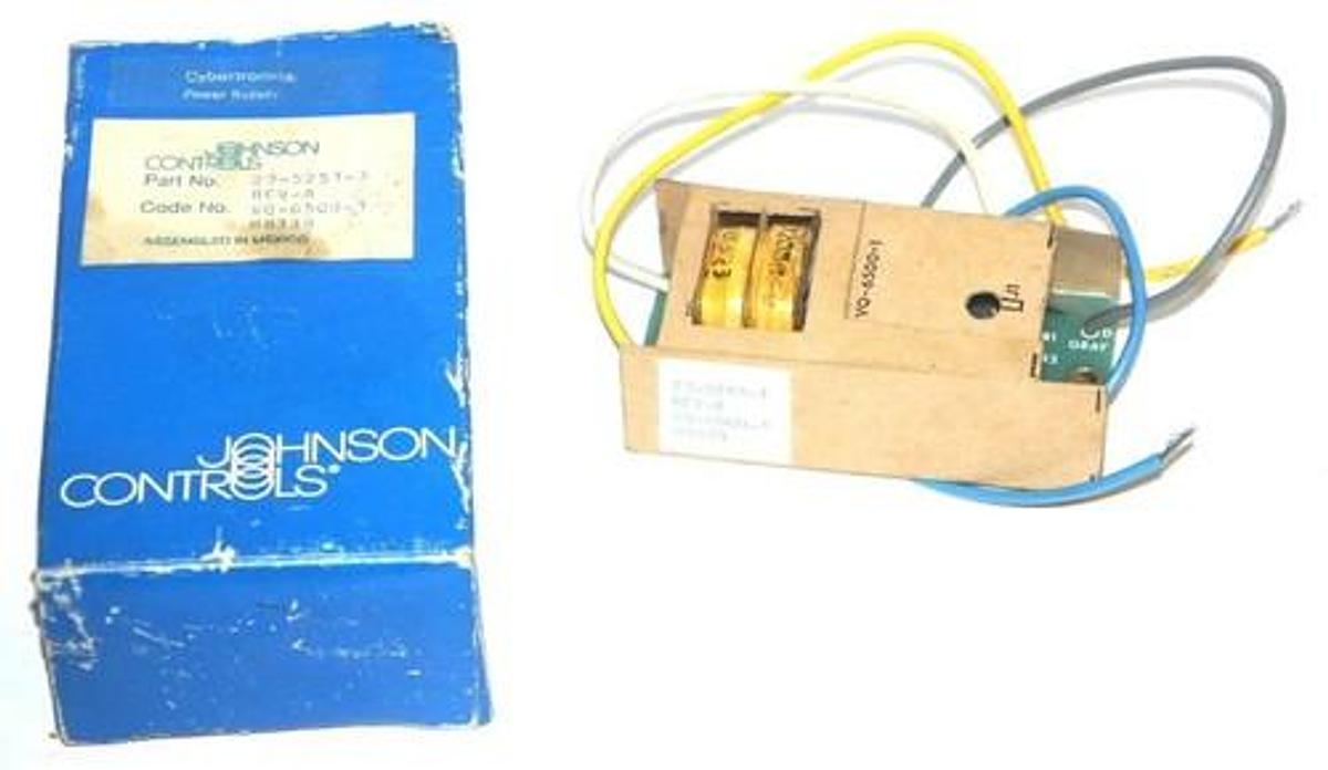 Used NEW JOHNSON CONTROLS VQ-6500-1 27-5251-3 POWER SUPPLY REV A, VQ65001 2752513