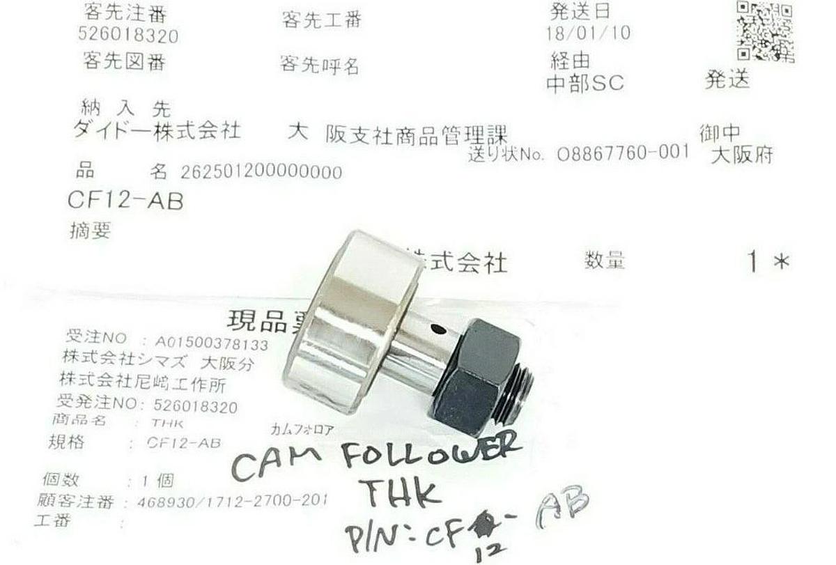 Used NEW THK CF12-AB CAM FOLLOWER CF12AB