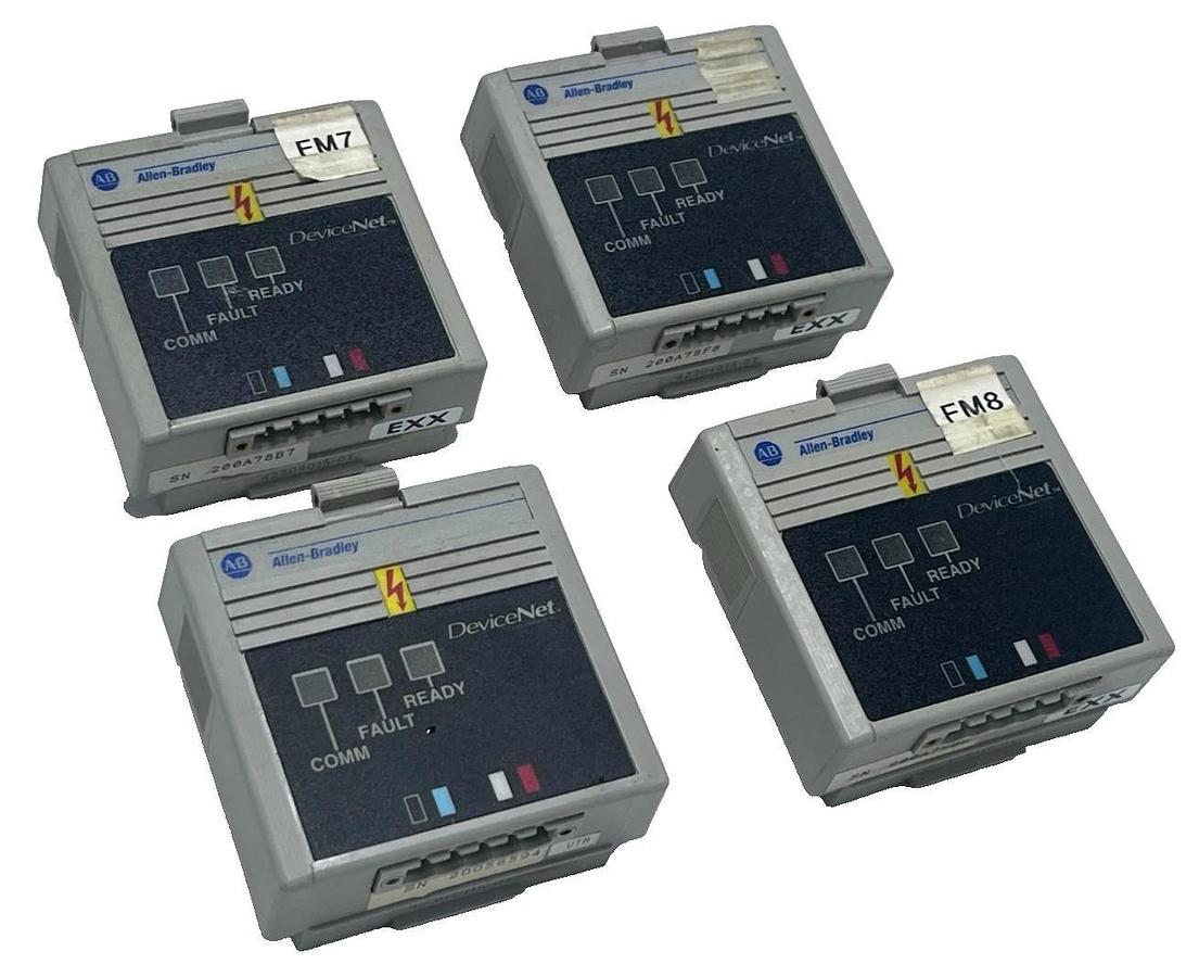 Used Lot of 4 Allen Bradley 160-DN2/A DeviceNet Modules (1) FRN 3.002 & (3) FRN 3.004