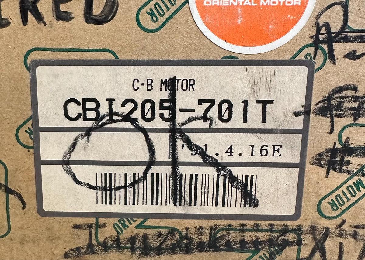 Used NEW ORIENTAL MOTOR CBI205-701T / CBI205701T CLUTCH & BRAKE MOTOR 100V *PREWIRED