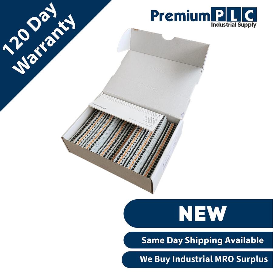 Used BOX OF 50 NEW ALLEN BRADLEY 1492-PD3 /A IEC FEED-THROUGH PUSH-IN TERMINAL BLOCKS