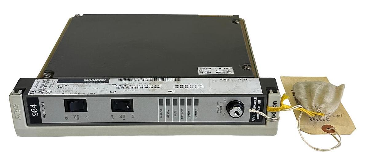 Used NEW AEG MODICON PC-0984-381 / AS-9584-000 16K CPU CONTROLLER 984 MODEL 381 NOS