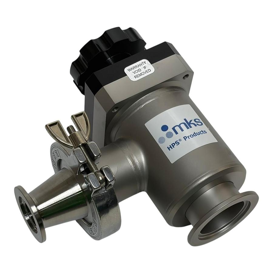 Used MKS HPS LPV1-40-AK-MNVN Low Profile Vacuum Valve NW40 KF40 Stainless Manual