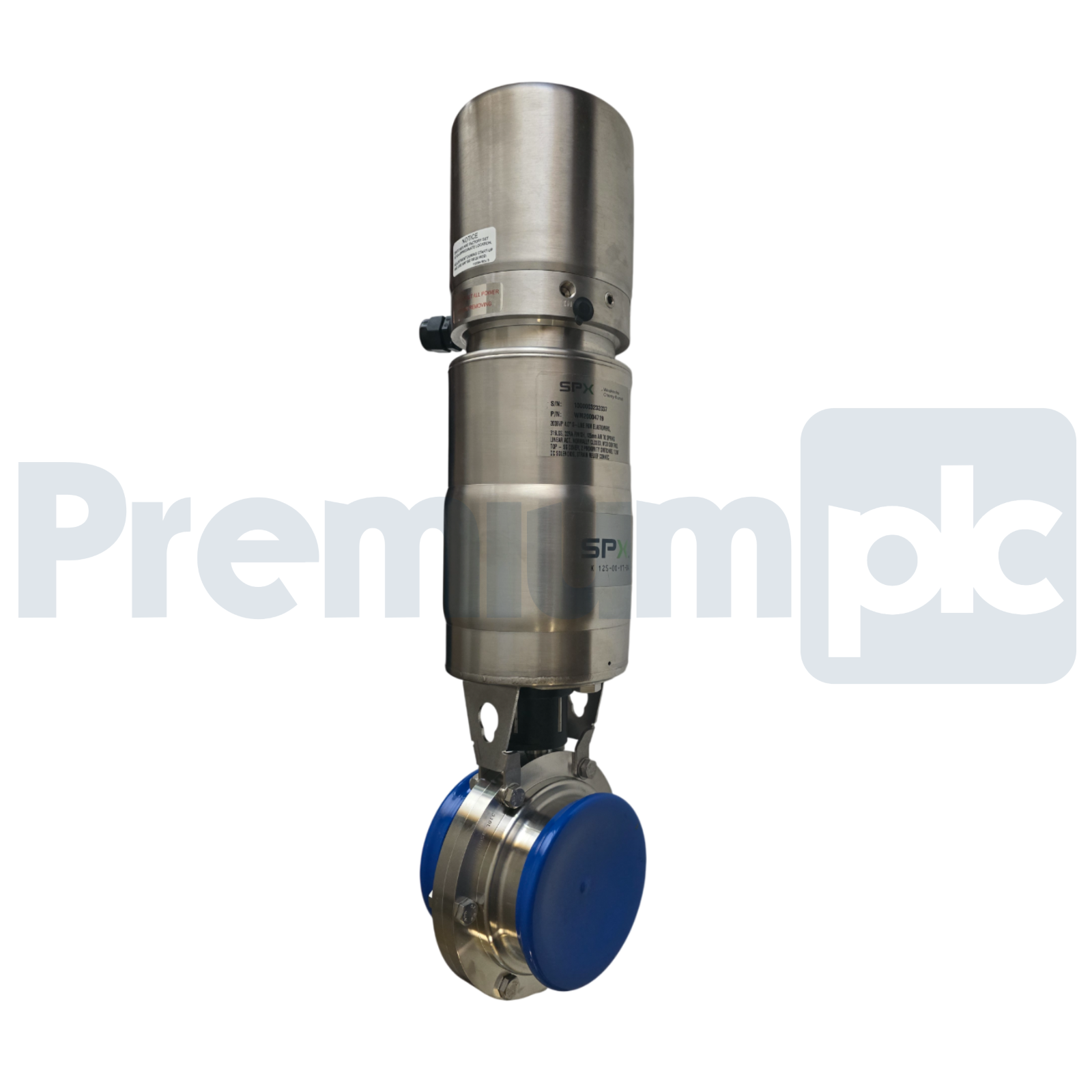 Used SPX 200BVP 4" S-LINE FKM ELASTOMERS BUTTERFLY VALVE w/ ACTUATOR WM20004719 NSNP