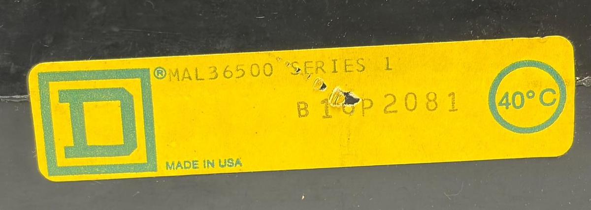 Used Square D MAL36500 Series 1 Molded Case Circuit Breaker 3P 500A 600V