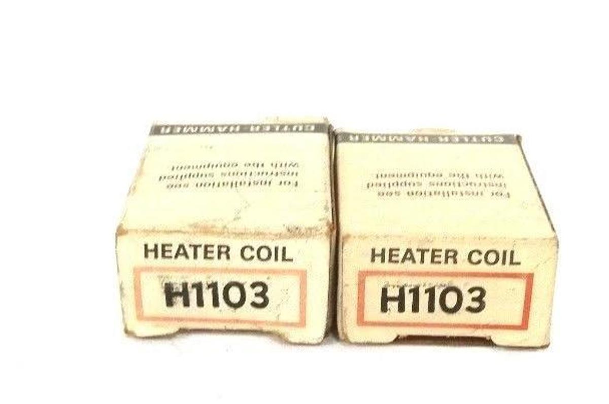 Used LOT OF 2 NIB CUTLER HAMMER H1103 HEATER COIL H-1103