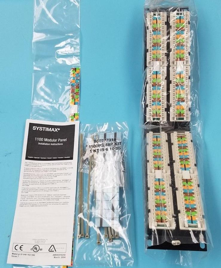 Used NIB COMMSCOPE SYSTIMAX 760056598 MODULAR PANEL 1100-48PSA