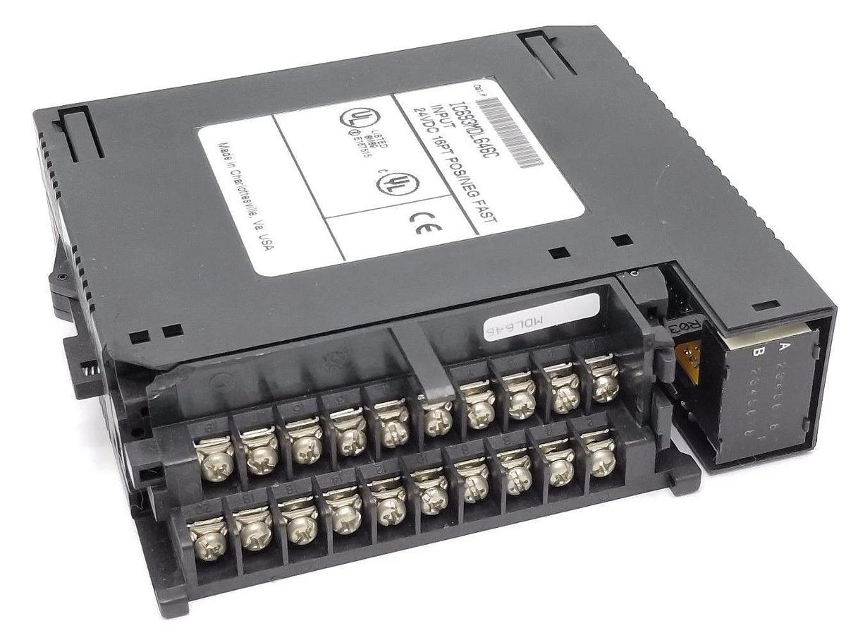 Used GE FANUC IC693MDL646C INPUT MODULE 24VDC 16PT POS/NEG FAST MISSING DOOR & COVER