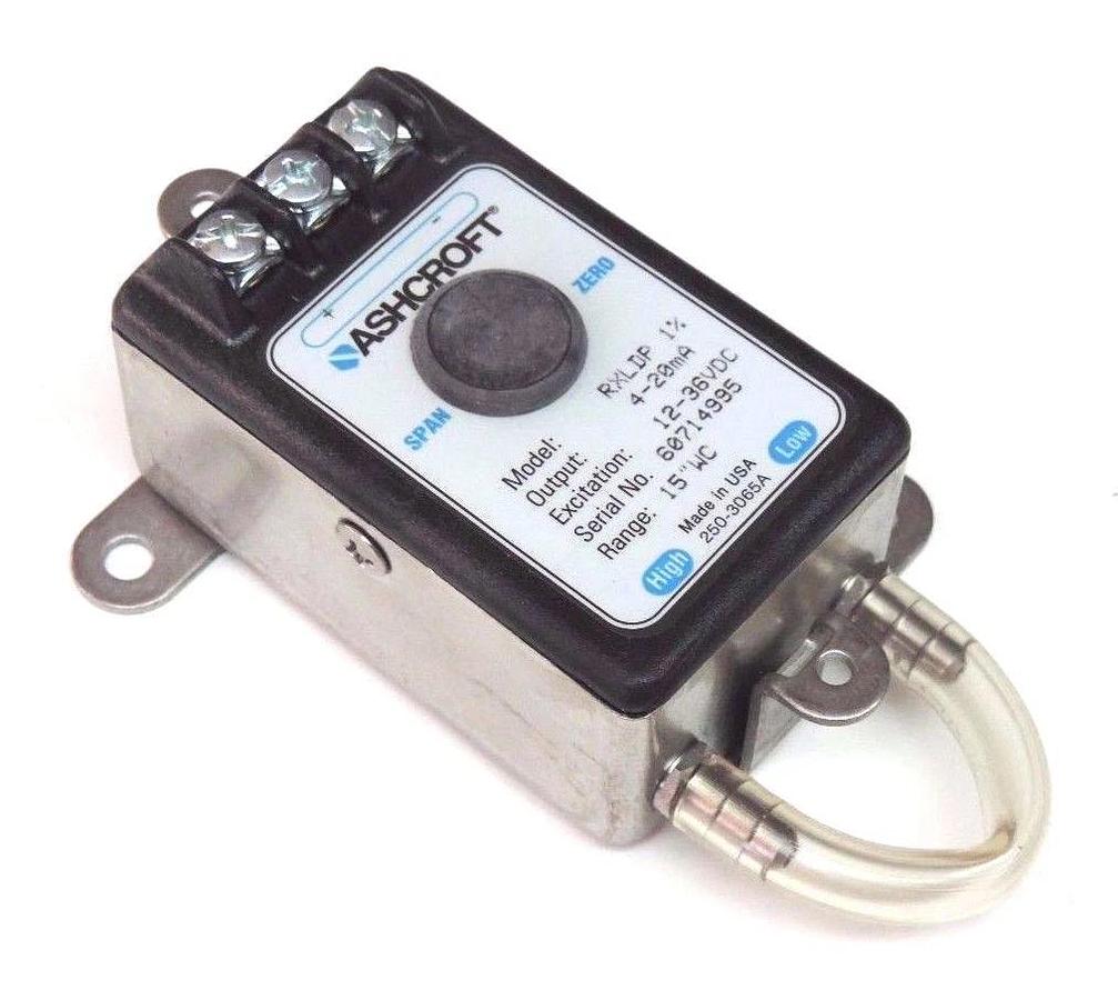 NIB ASHCROFT ASH-RX-D-100-B-M-MB4-42-B-10IW PRESSURE TRANSMITTER 4-20MA, RXLDP