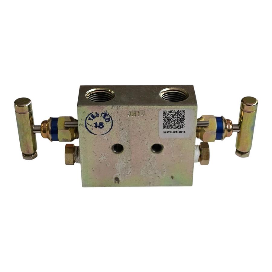 Parker M-500PCT 3-Valve Manifold 10000PSI NSMP Carbide Ball Hard Seat NSMP