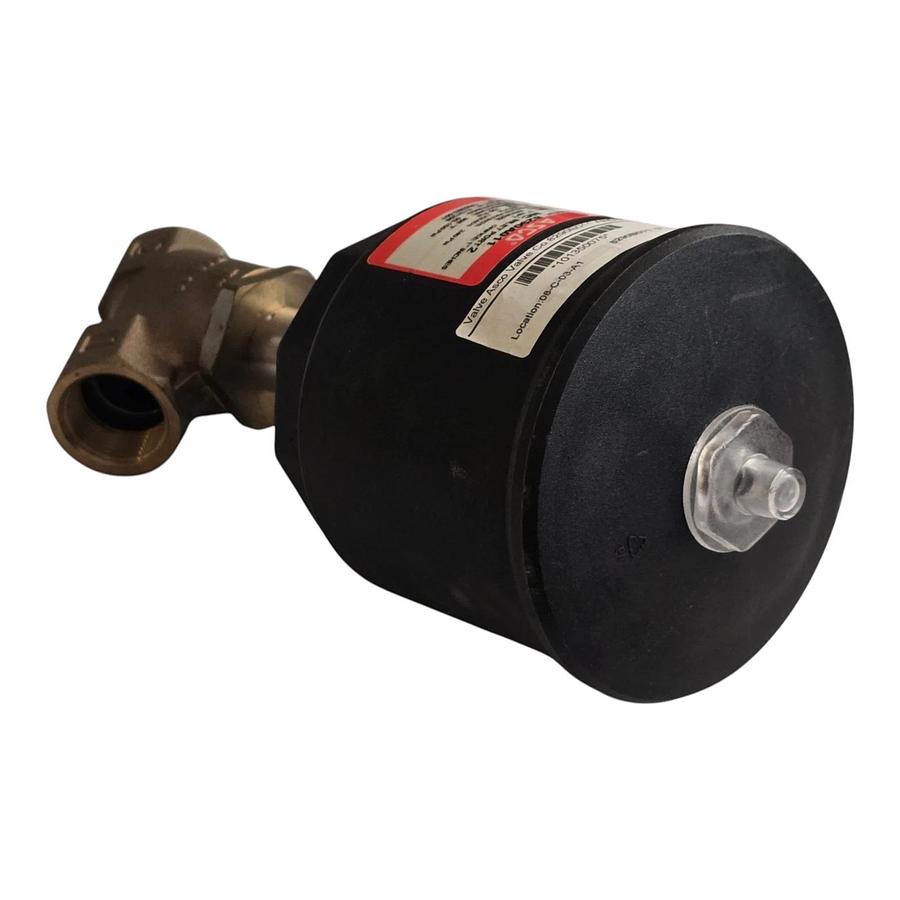 ASCO 8290A011 Angle Body Aux. Piloted Piston Valve 1" NPT Bronze 2/2 NC NSNP