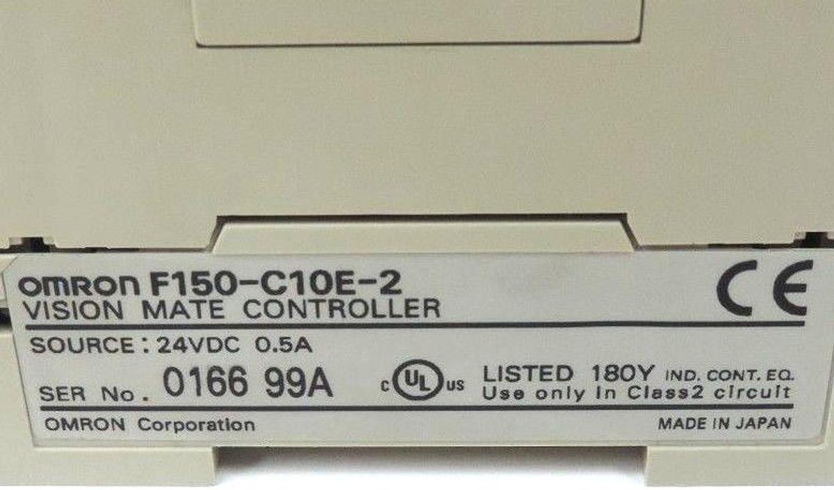 Used OMRON F150-C10E-2 VISION MATE CONTROLLER & CONSOLE KEYPAD F150-KP, MONITOR CABLE