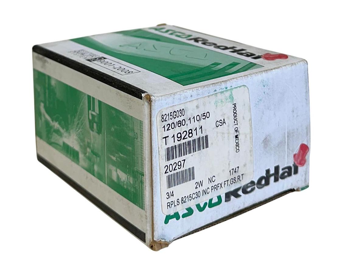 ASCO 8215G030 RedHat SOLENOID VALVE 110/120V 50/60Hz COIL 3/4'' 10.1W NSMP