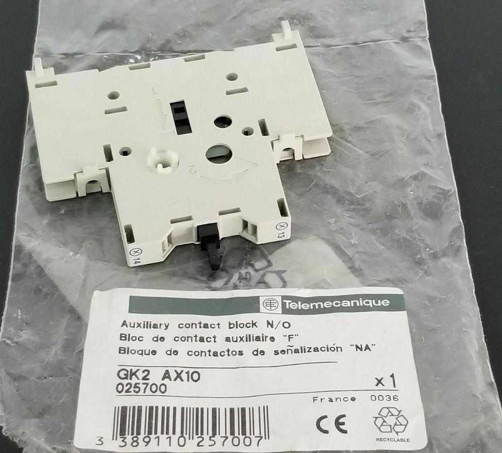 NEW TELEMECANIQUE GK2-AX10 AUX. CONTACT BLOCK N/O GK2AX10