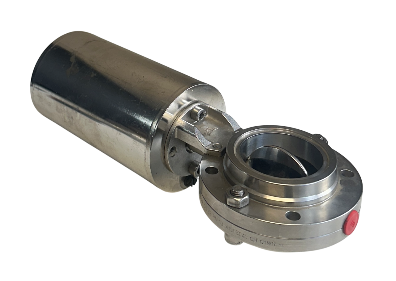 Used KIESELMANN 4200.100.000 / 4200100000 SPRING TENSION BUTTERFLY VALVE 2.5'' USNP