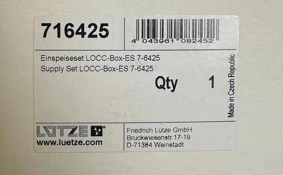 3 NEW LUETZE 716425 SUPPLY SET LOCC-Box-ES 7-6425 / 76425 FEED TERMINAL END CAP