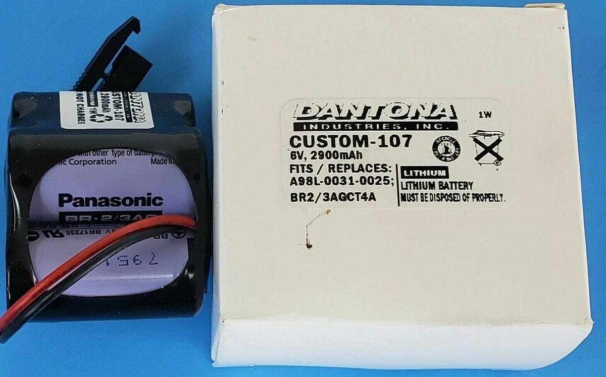 NIB FANUC A98L-0031-0025 BATTERY PACK LITHIUM 4 CELLS 6.0 V DC 5000 MAH CUSTOM-1