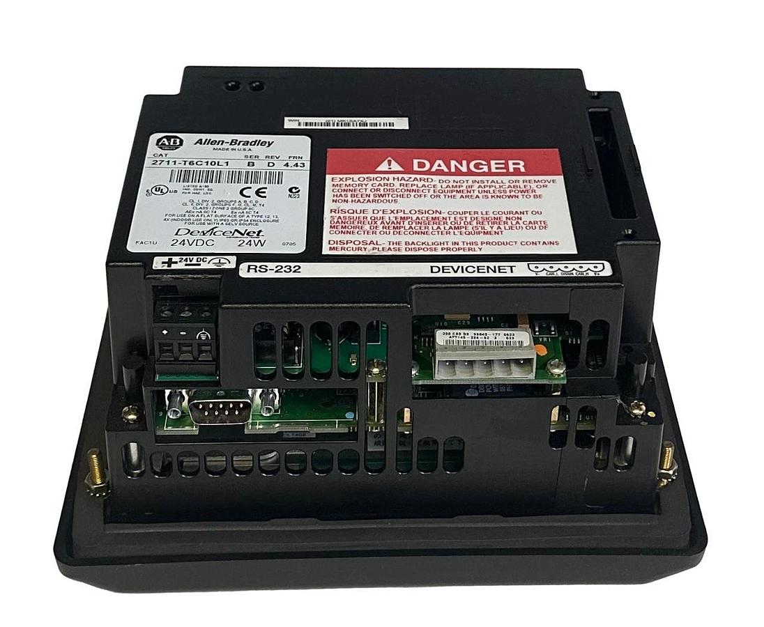 Used ALLEN BRADLEY 2711-T6C10L1 /B PanelView 600 TOUCH DeviceNet 24VDC COLOR RS-232
