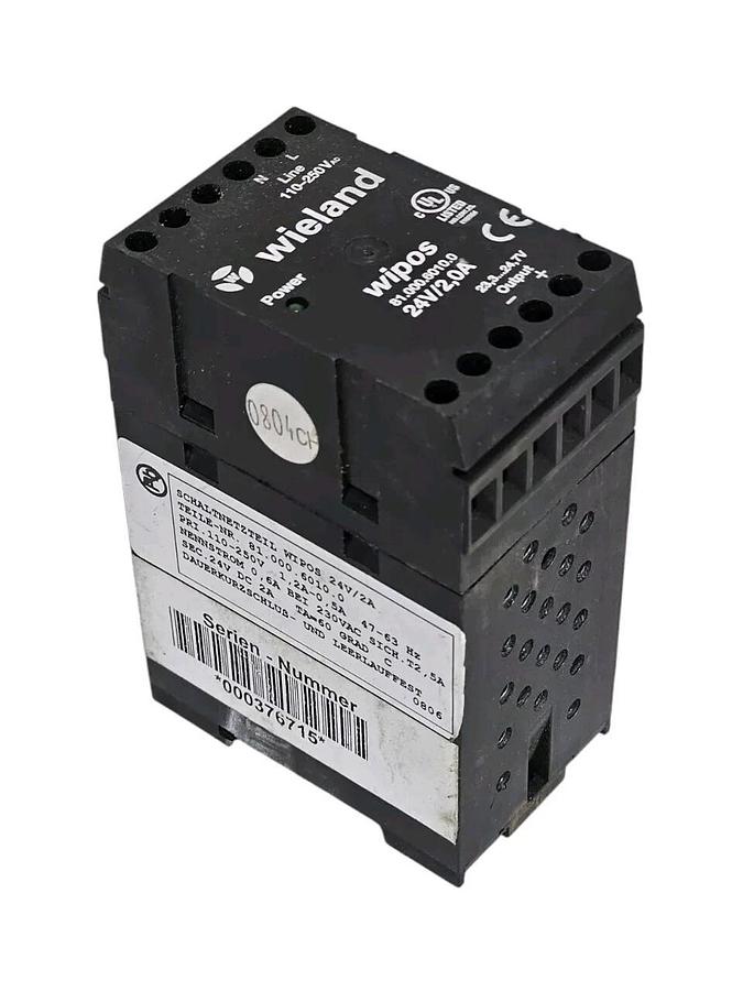 Used WIELAND 81.000.6010.0 POWER SUPPLY 2 AMP 24V
