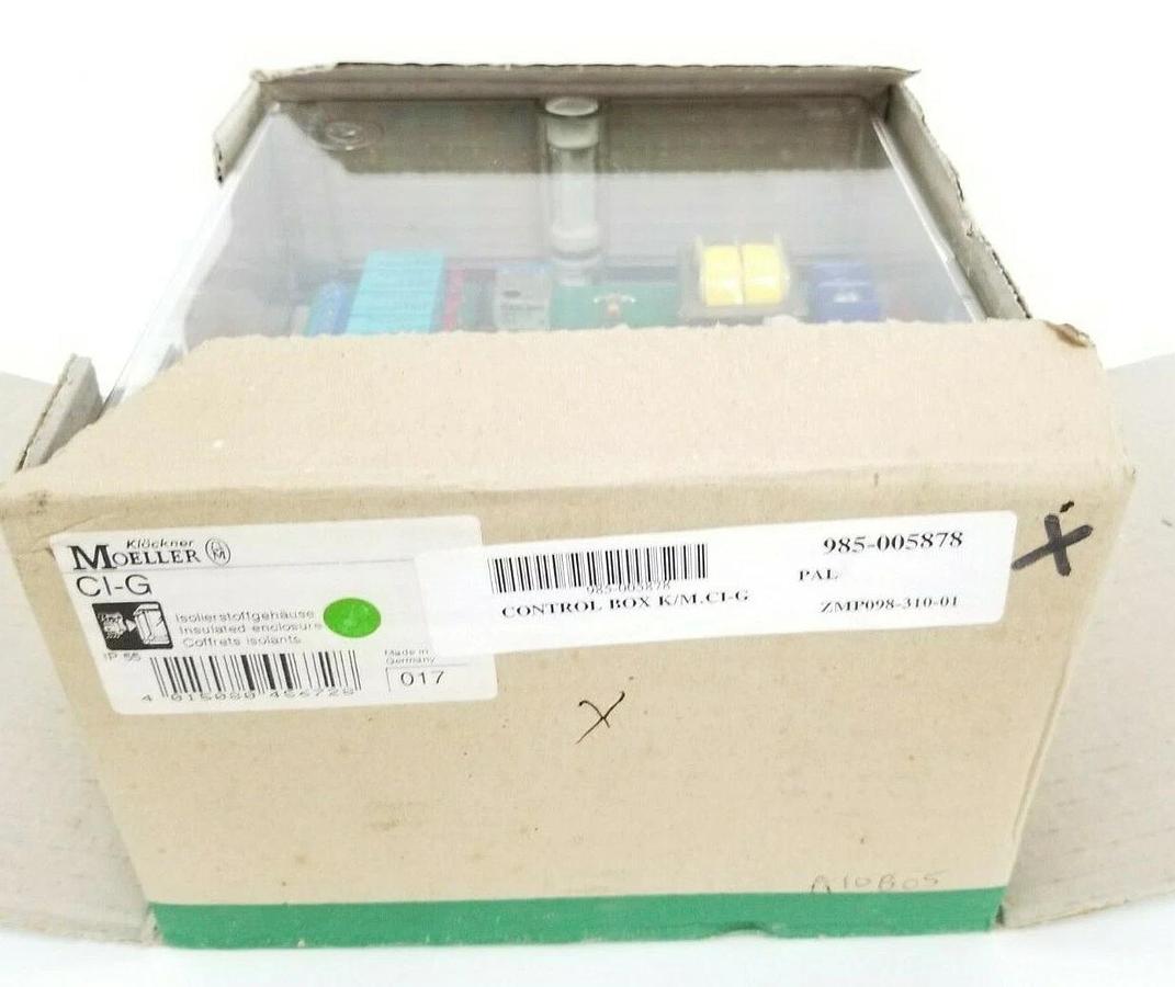 Used NIB KLOCKNER MOELLER CI-G ENCLOSURE W/ 110VAC INPUT CONTROL UNIT K/M.CI-G