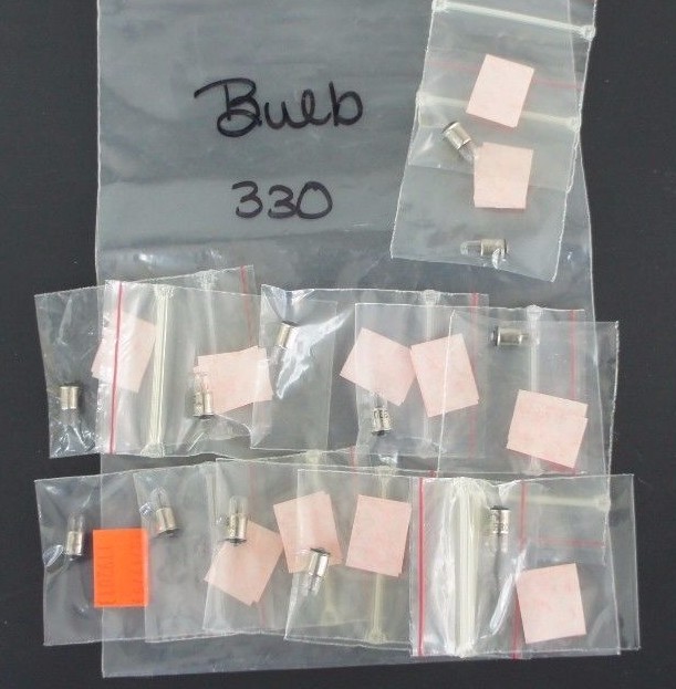 Used LOT OF 12 NEW GENERIC 330 MINIATURE BULBS