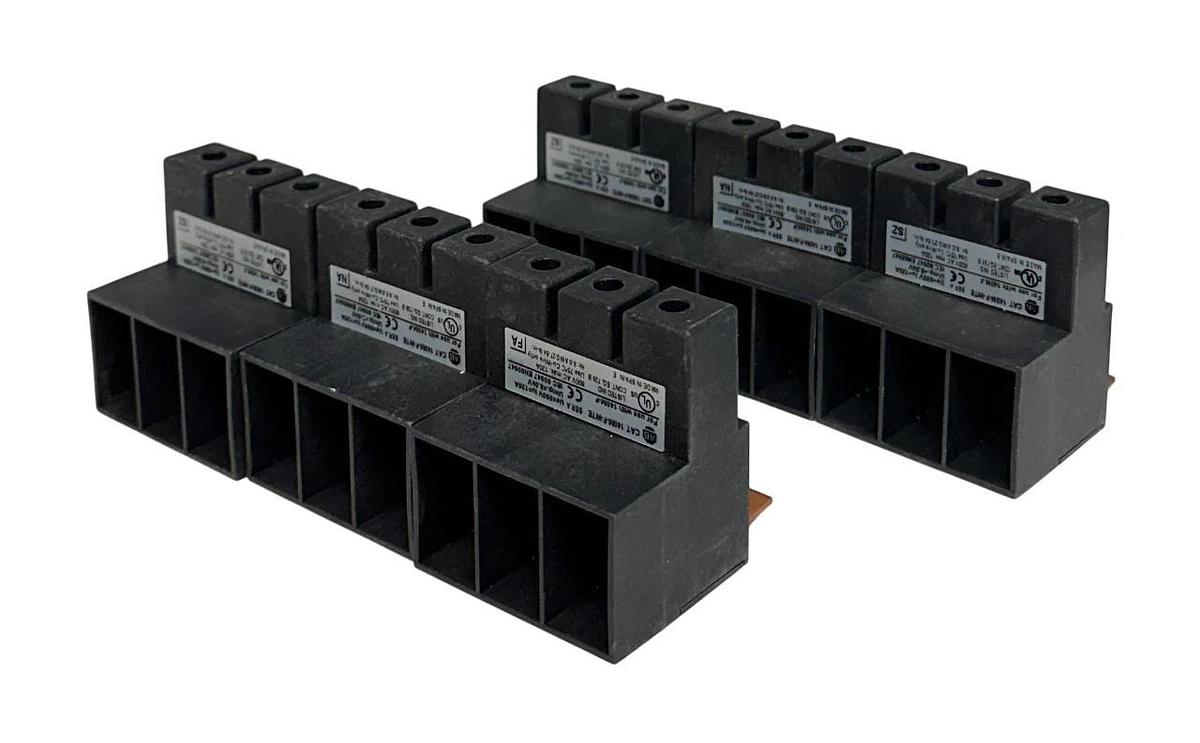 Used 6 ALLEN BRADLEY 140M-F-WTE /A COMPACT TERMINAL BLOCKS TOP-FEED 600VAC USNP