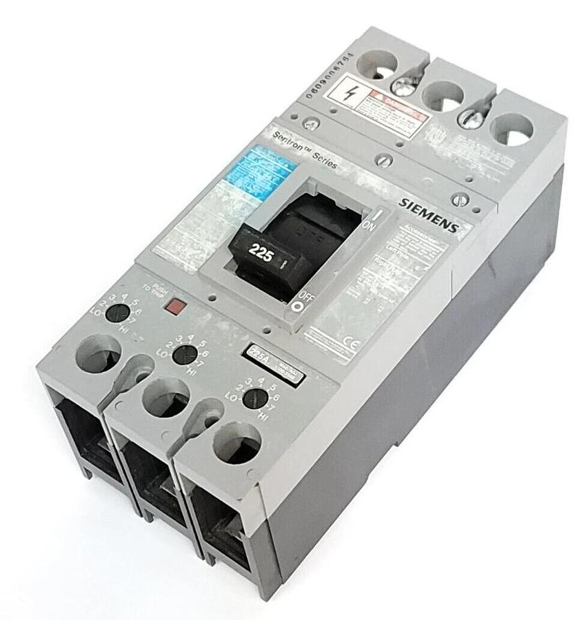 Used SIEMENS FXD63B225 SER. B SENTRON SERIES CIRCUIT BREAKER 225A 600V FXD6-A