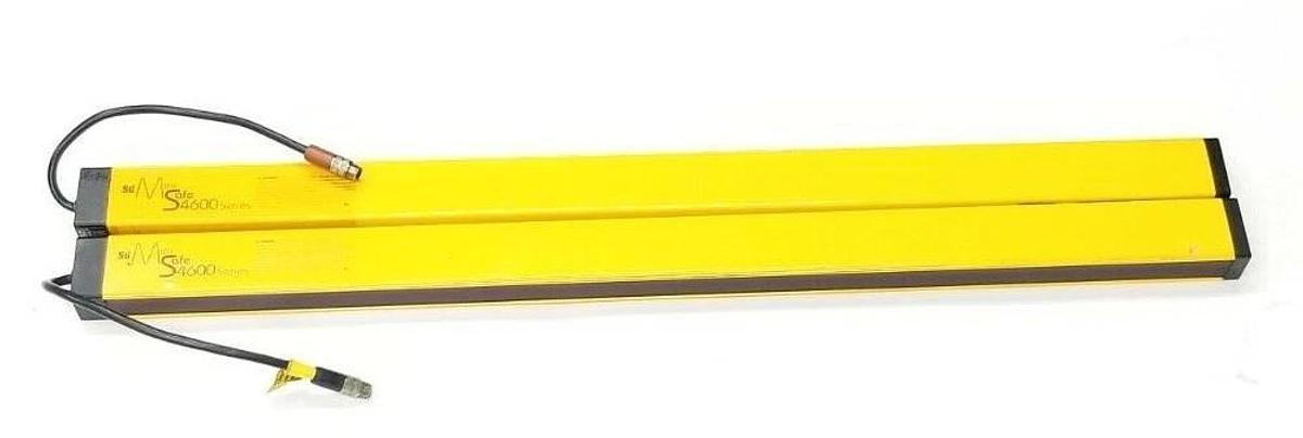 Used STI 70111-1006 TRANSMITTER & 70112-1006 RECEIVER LIGHT CURTAIN SET 32'' REPAIRED