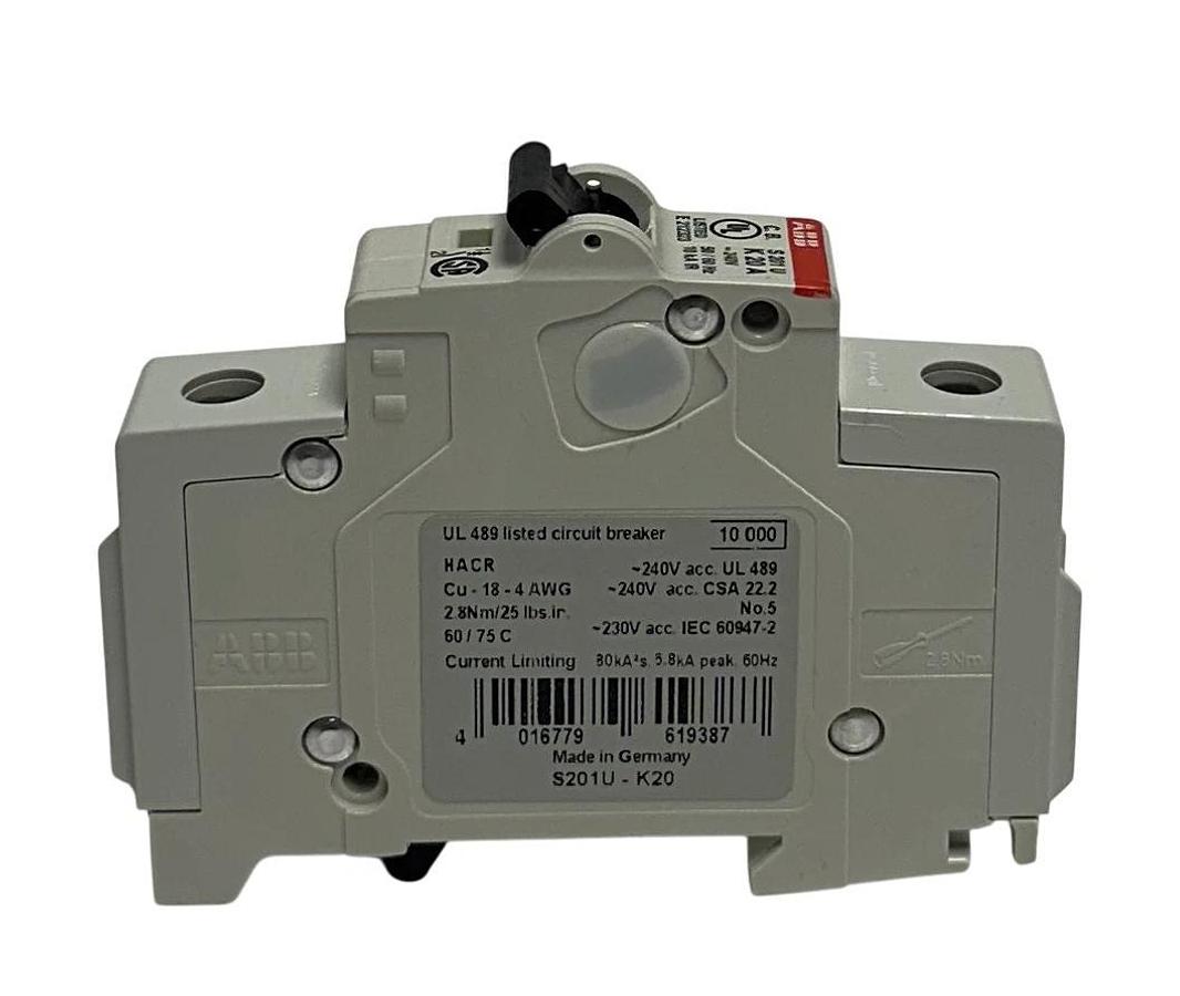 ABB S201U-K20 / S201U-K20A MINI CIRCUIT BREAKER 240V 20A OEM NSNP