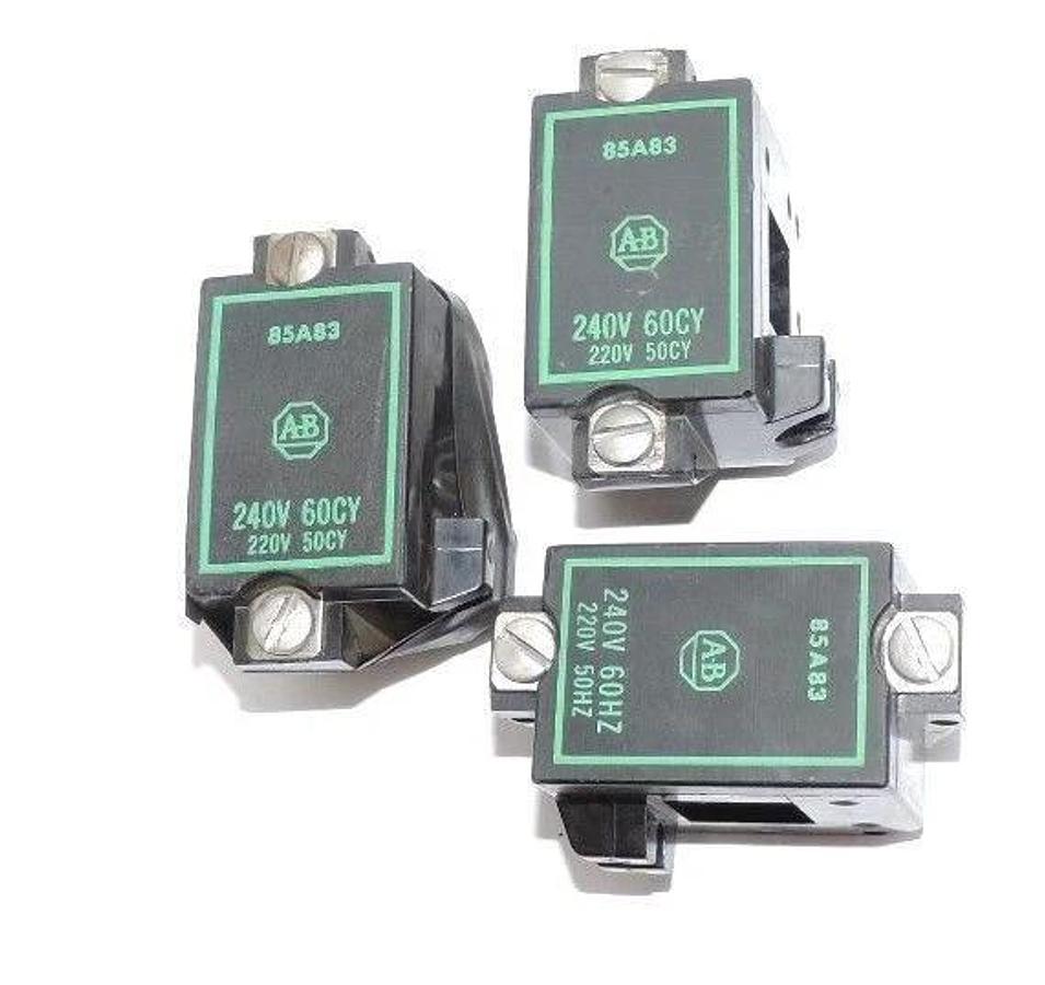 Used LOT OF 3 ALLEN BRADLEY 85A83 COILS 240V 60CY, 220V 50CY