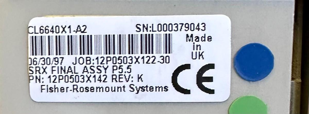 Used FISHER-ROSEMOUNT CL6640X1-A2 / CL6640X1A2 PROVOX CONTROLLER SRX 12P050X142