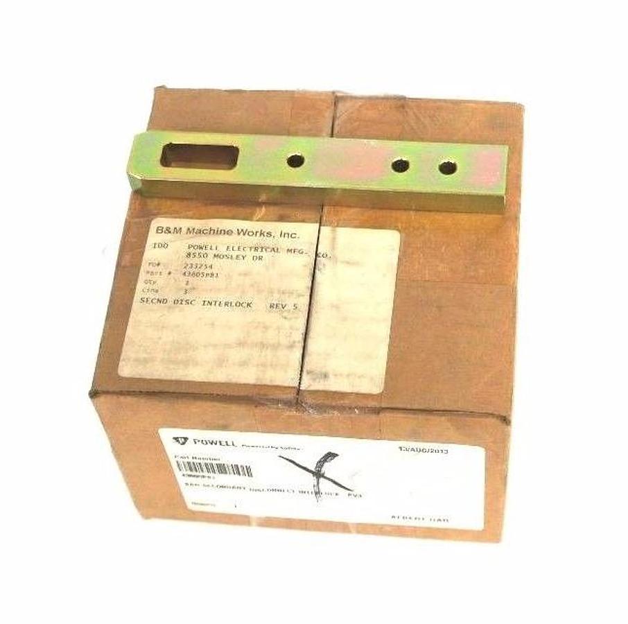 Used NEW B&M MACHINE WORKS 43605P81 SECONDARY DISCONNECT INTERLOCK BAR REV 5