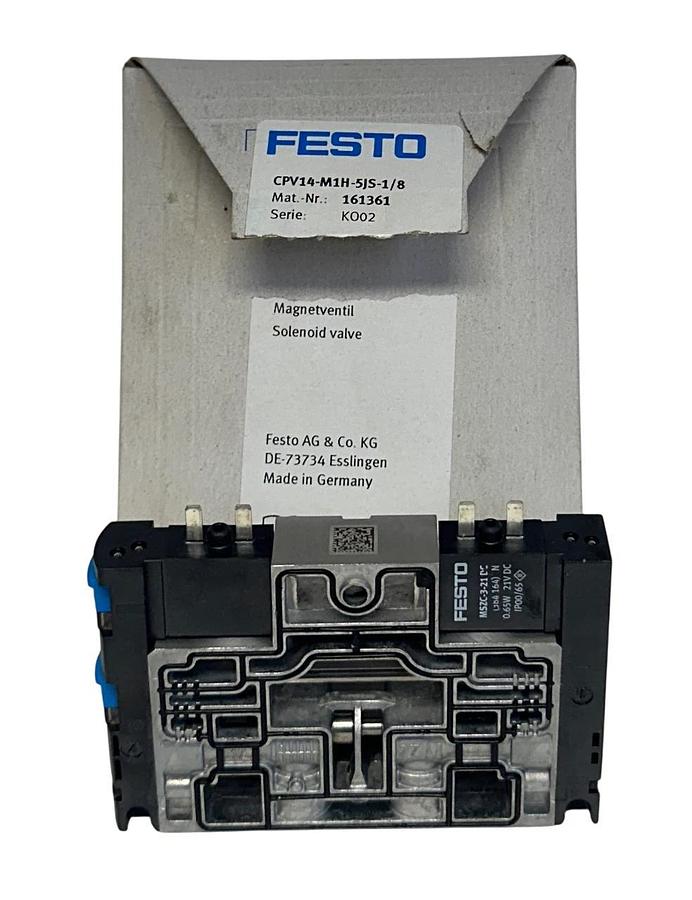 FESTO CPV14-M1H-5JS-1/8 / 161361 PNEUMATIC SOLENOID VALVE 24VDC 5/2 NSMP