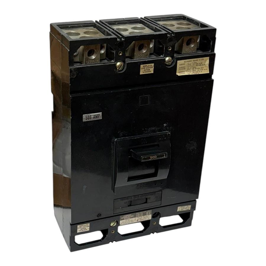 Used Square D MAL36500 Series 1 Molded Case Circuit Breaker 3P 500A 600V