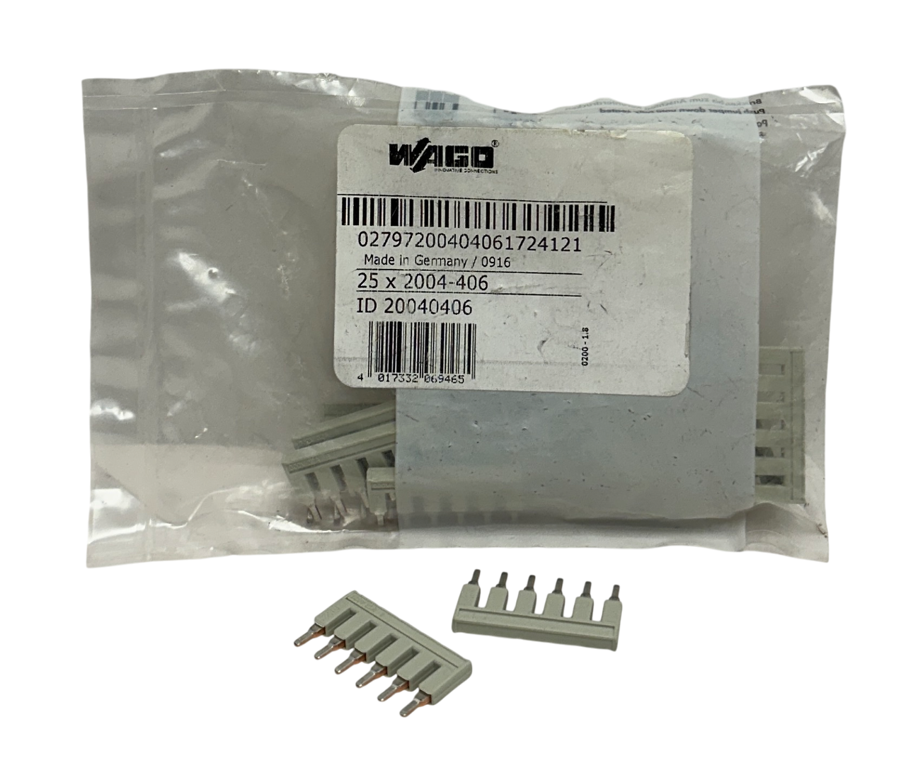 Used 18 WAGO 2004-406 / 2004406 TOPJOB S 6-WAY SIDE JUMPERS PUSH-IN SERIES 204 NSMP