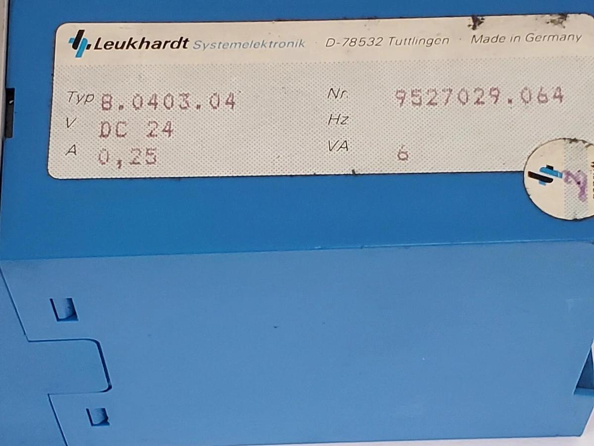Used LEUKHARDT BK MICRO 4 8.0403.04 TIME DELAY RELAY 9527029.064