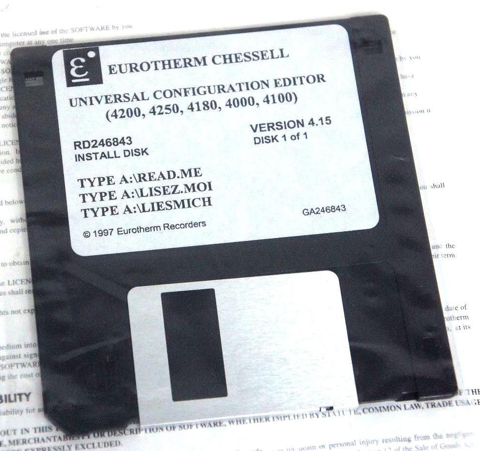 Used NEW EUROTHERM CHESSELL LA246843 UNIVERSAL CONFIGURATION EDITOR VER. 4.15