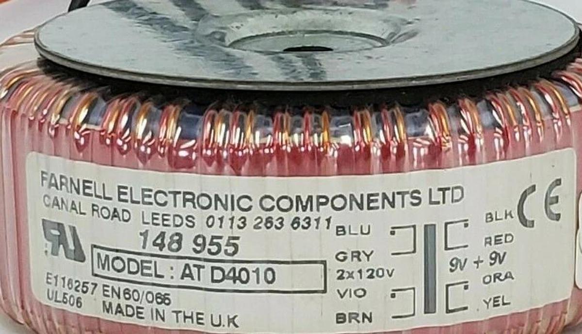 Used FARNELL EECTRONIC COMPONENTS LTD AT D4010 TRANSFORMER
